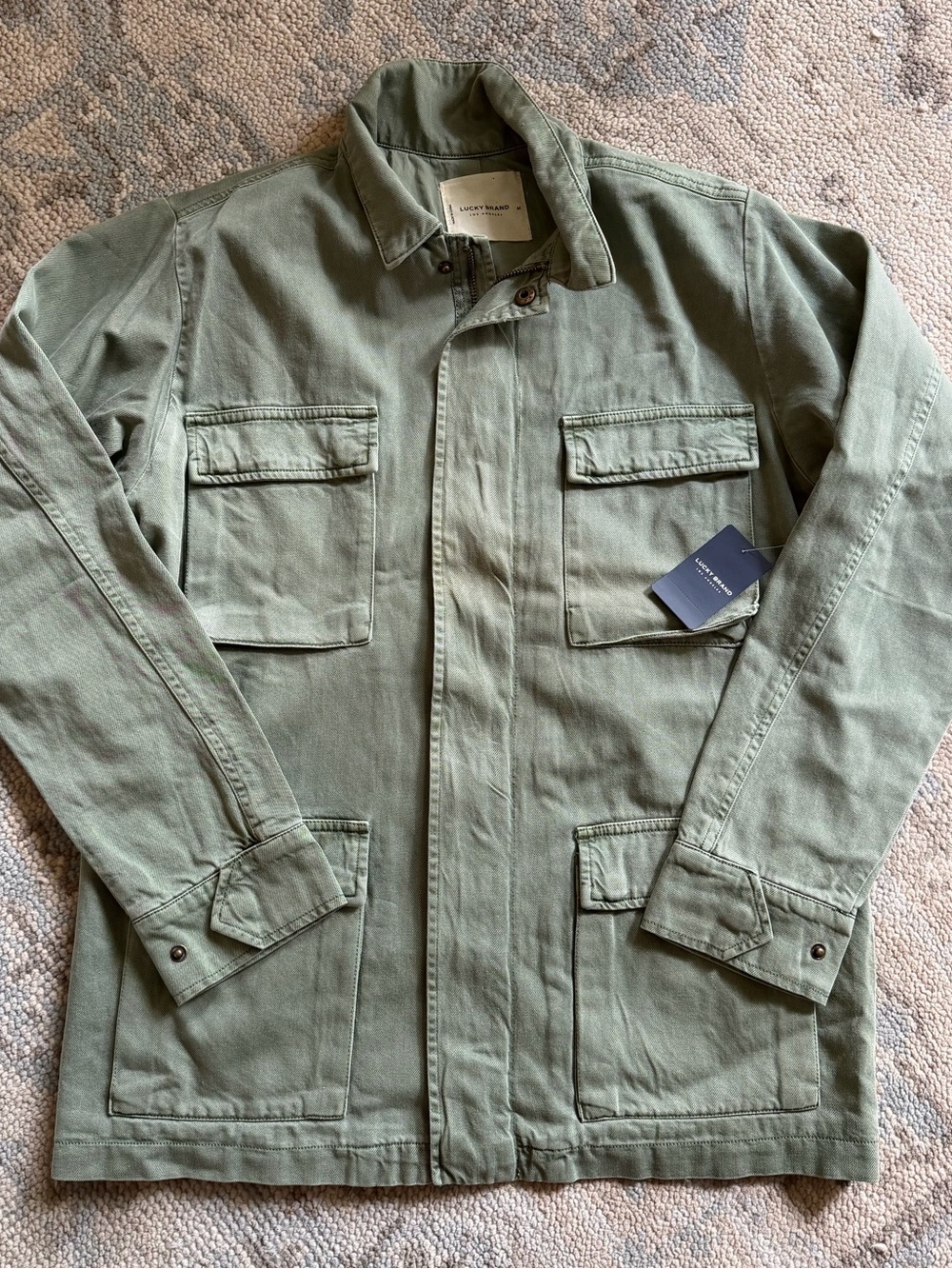 Lucky Brand Women’s SZ Medium Olive Green Utility Unlined Jacket